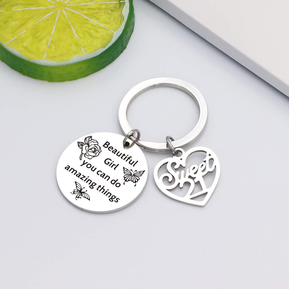 HULALA Inspirational Sweet 21st Keyring Keychain Key Rings Birthday Gift For Her Daughter Granddaughter Sister Friend Behind You All Your Memories Before You All Your Dreams - Image 4