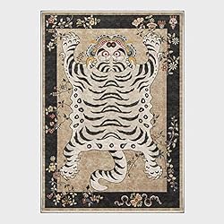 Pphcpx Tibetan Tiger Rug for Living Room 6x9 ft