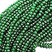 4mm faceted emerald green jade round beads 15" strand