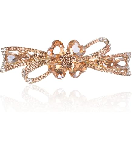 Amazon.com : 1928 Jewelry Rose Pink Crystal Flower Bar 2.50  display picture 1