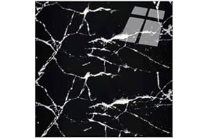 SHOWCOLOUR 10-Sheet Peel and Stick Backsplash Marble 12"X12" Self Adhesive Wall Tile Back Splashes for Kitchen Bathroom (1, Black)