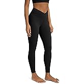 ODODOS Women's Cross Waist Yoga Leggings with Inner Pocket, 23