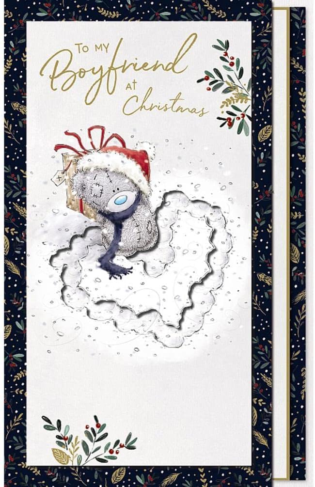 Me To You Bear Boyfriend Handmade Christmas Card
