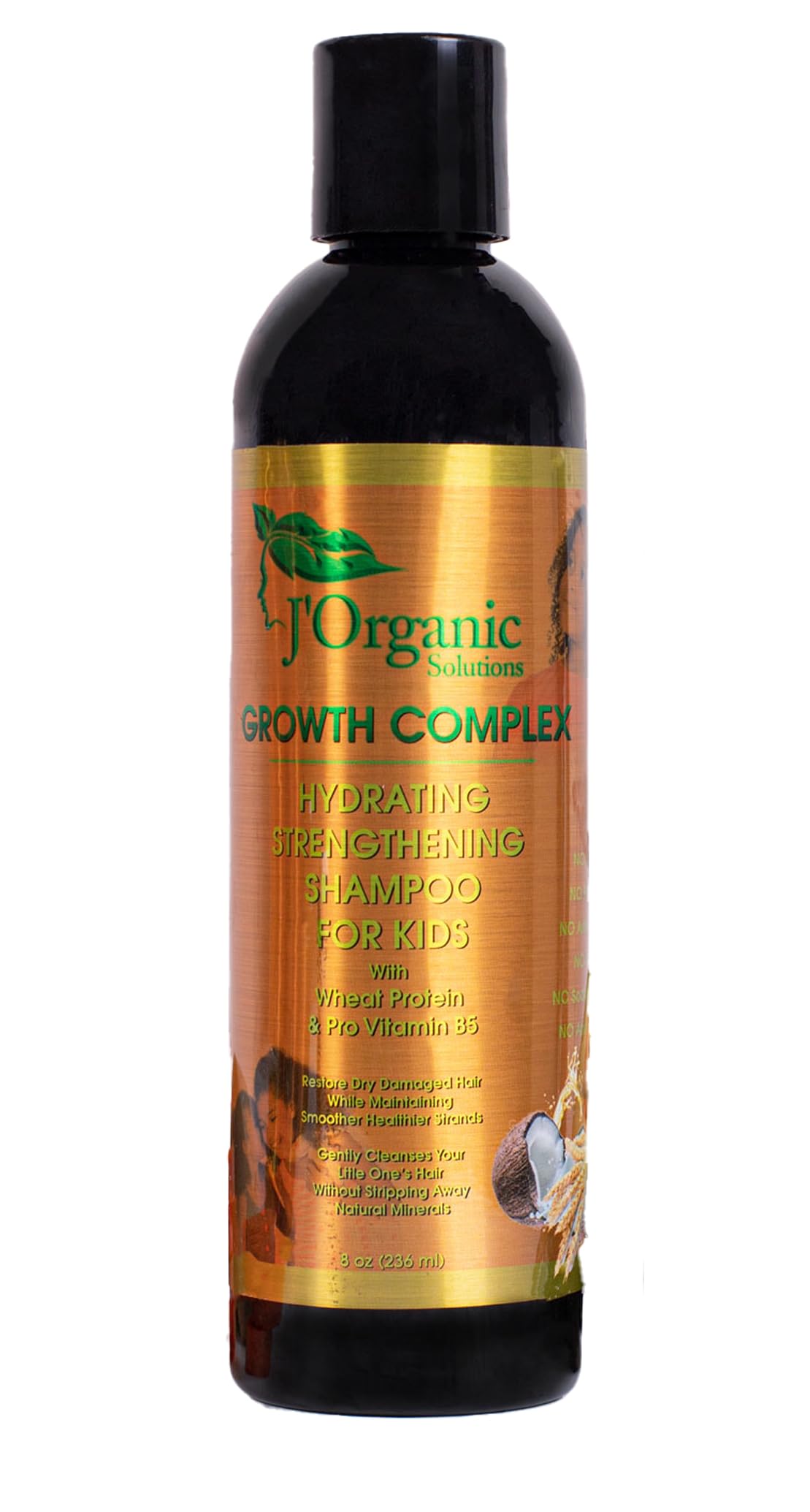 J'Organic Solutions Hydrating Shampoo(for Kids) with Wheat Protein, Pro Vitamin B5 & More