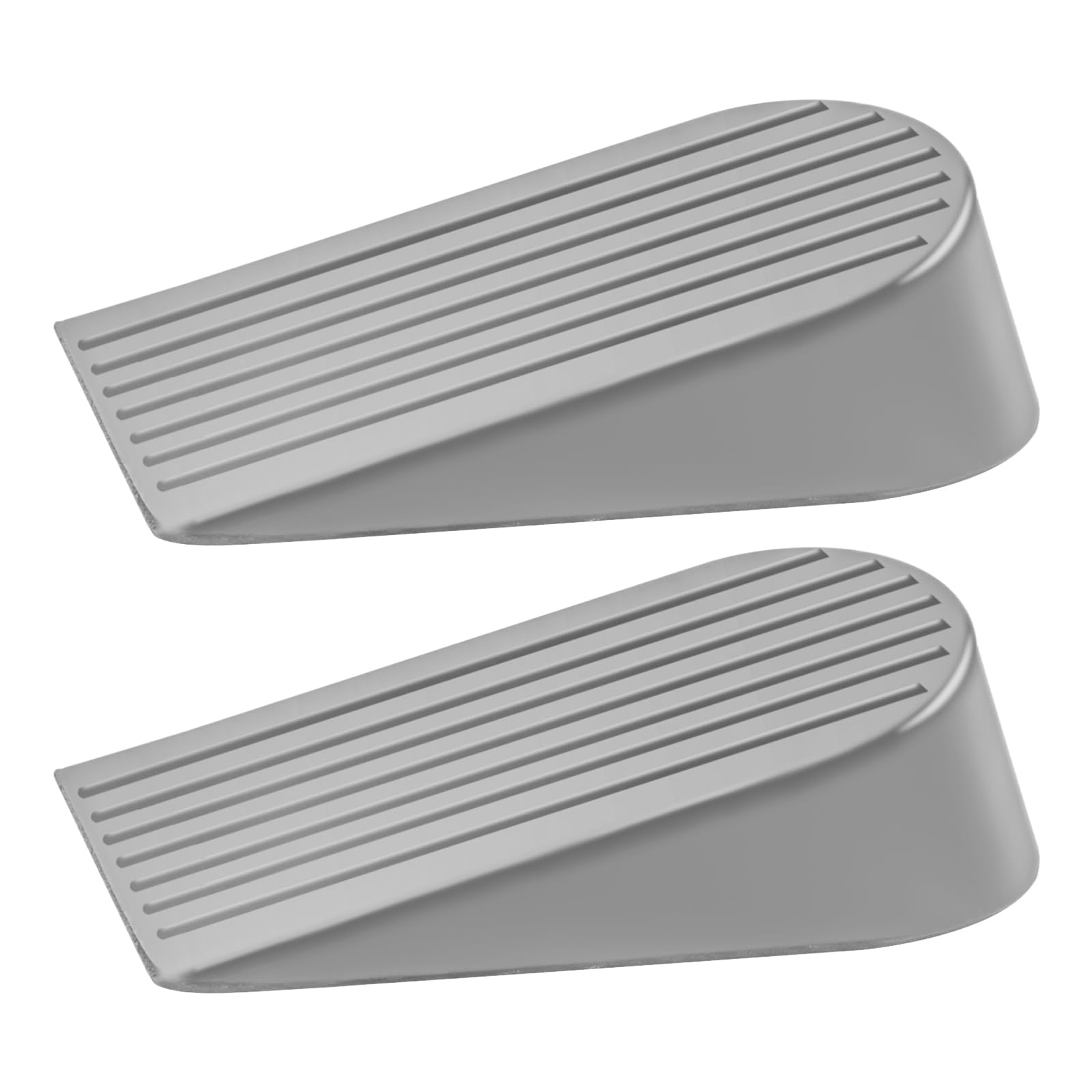 Door Stoppers 2 Pack, Extra Large Door Wedges Rubber Door Stops, Non-Slip, Heavy Duty Door Stoppers for Floor, Indoors Outdoors Door Stop Holder, Grey — image 1