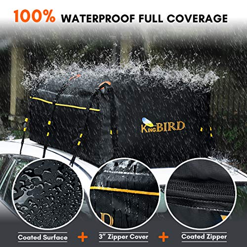 image for KING BIRD 100% Waterproof Roof Bag with External Non-Slip Mats, 20 Cub