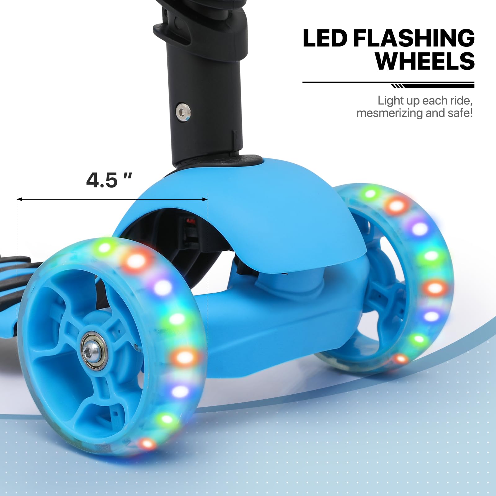 MADOG Toddler 3-Wheel Mini Scooters for Kids 3-5, 2-in-1 Height Adjustable Boys and Girls Scooter with Light Up Wheels