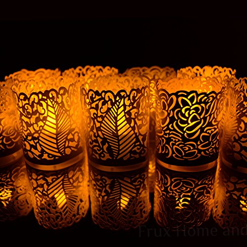 Votive Candle Holders Flameless Tea Light Votive Wraps 48 White