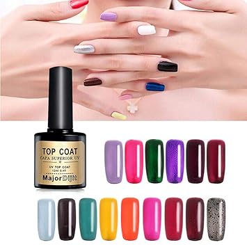 esmalte de unas de gel sin limpiar