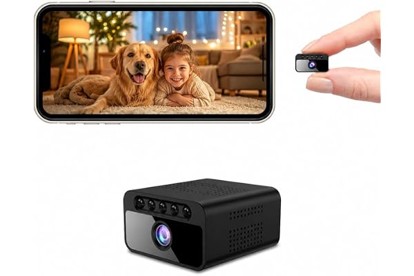 Mini Spy Camera 4K UHD Indoor Security Camera with Night Vision, Motion Detection Alerts, Dual Storage SD/Cloud, 2.4GHz WiFi,