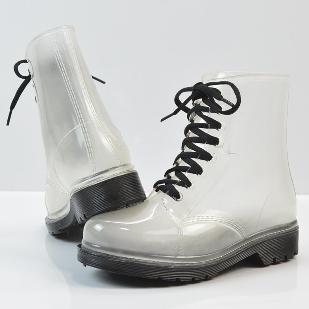 transparent rain boots