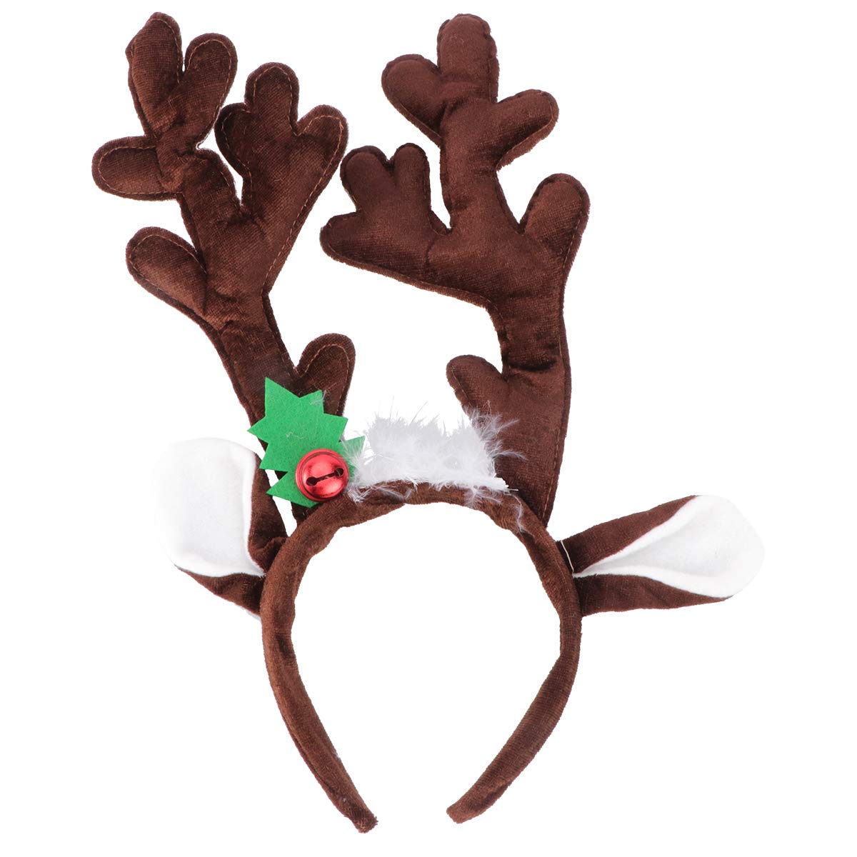 Amosfun Reindeer Antlers Headband Christmas and Easter Party Headbands (Coffee)