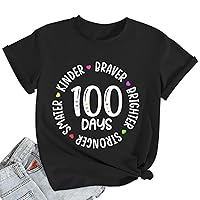 qdl 100th Day of School Teacher Shirt - I Am 100 Days Smarter T-Shirt for Women 100 Days of School Tee