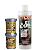PC-Products PC-Woody Wood Repair Epoxy Paste, Two-Part 12 oz, and PC-Petrifier Wood Hardener 16 oz, Kit