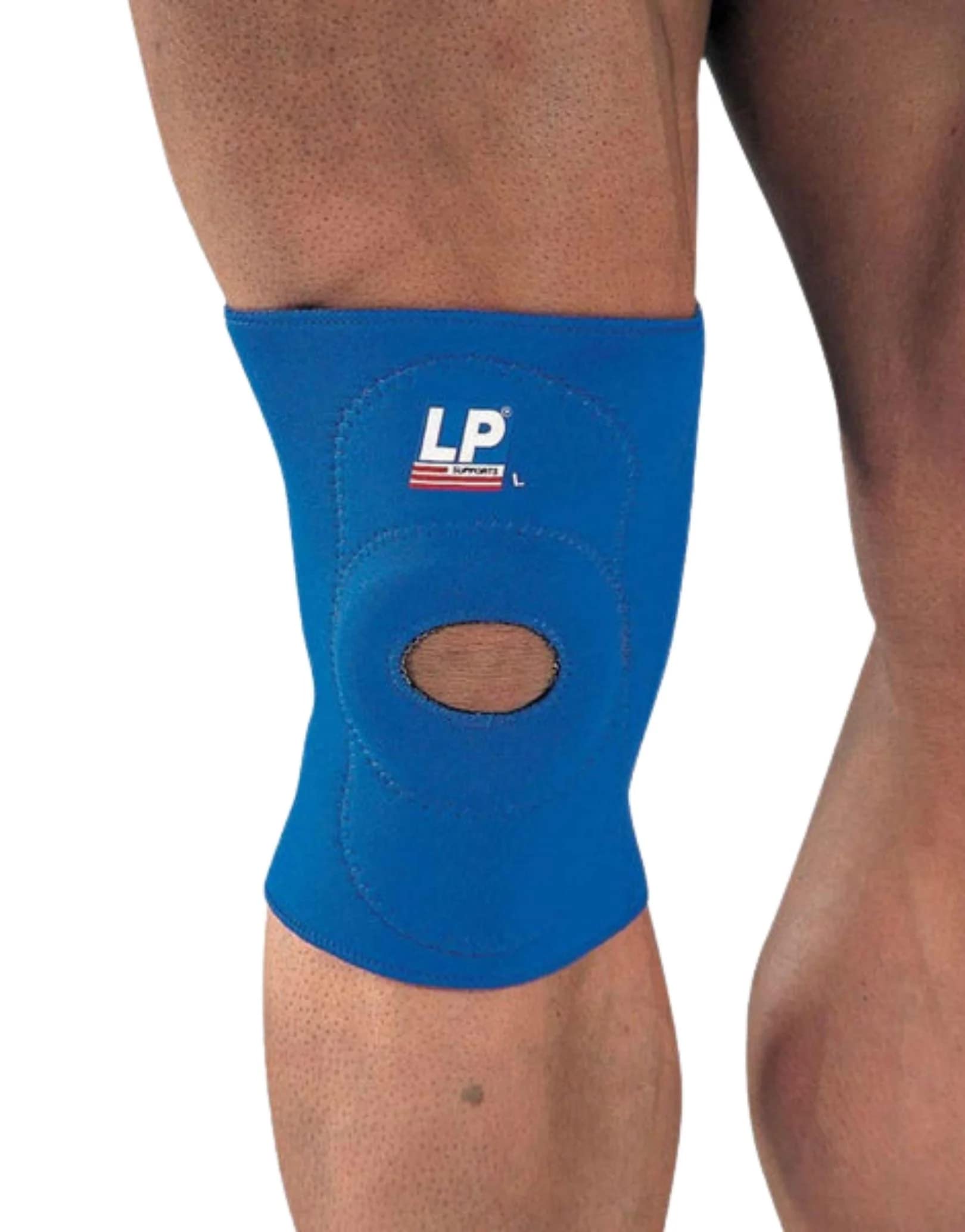 LP Open Patella Knee Support, Neoprene Knee Support - Arthritis Pain Relief, Knee Compression Support & Sports Injury Rehabilitation. Blue, X-Small