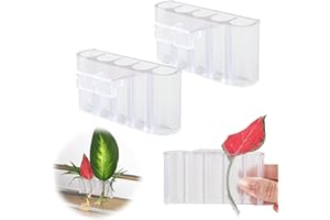 2pcs TOGJUSSAE Aquarium Plant Holder Fish Tank Plant Holder Top Hanging Plastic Aquatic Plant Cup - for Bamboo, Aquatic Plant, Indoor Decoration, Gifts (Transparent - Rimless)