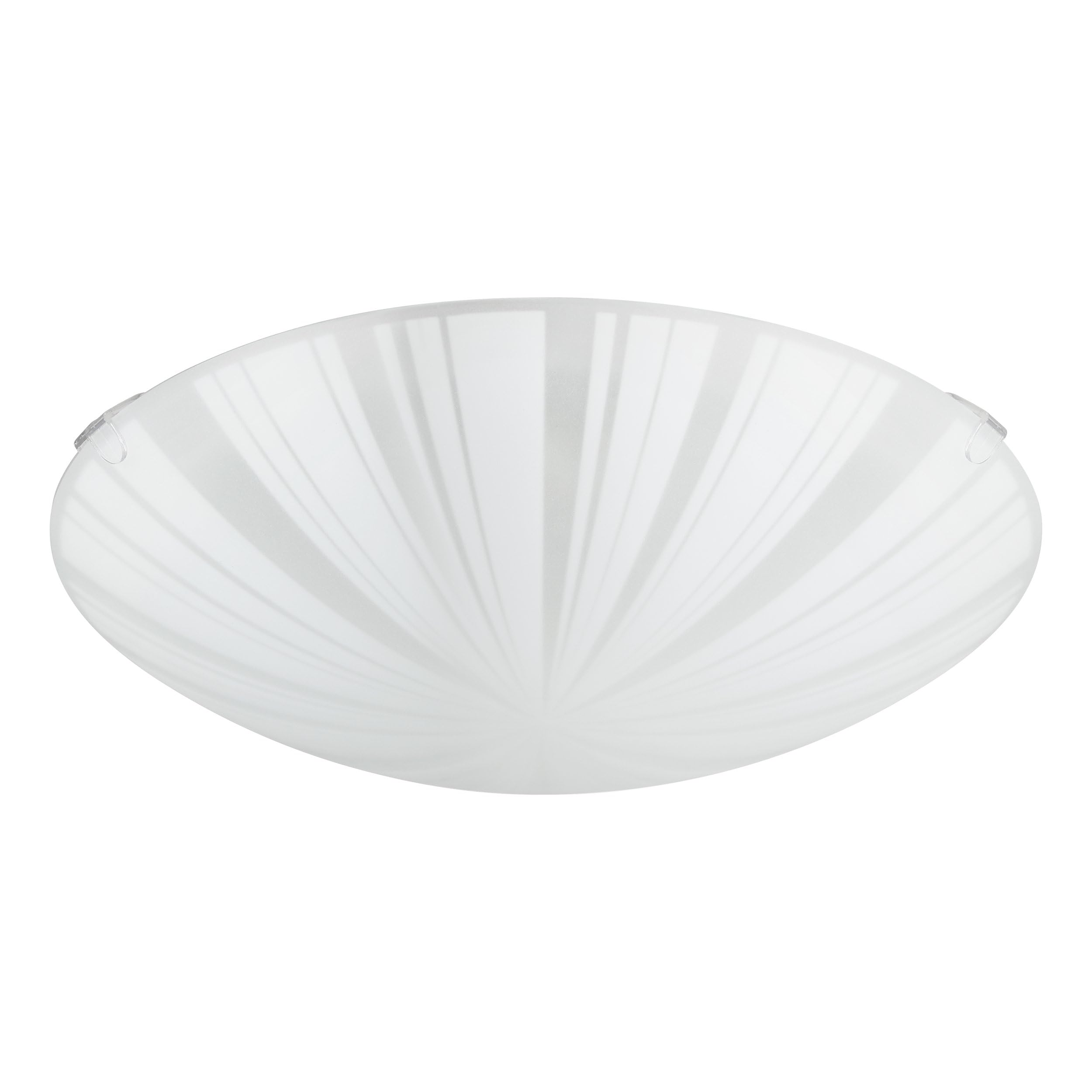 Eglo Ceiling Lamp Mars 1, Single-Flame wall Light, Ceiling Light Made of Steel, Colour: White, Glass: White Frosted with ray Pattern, Socket: E27