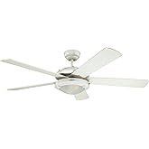 Westinghouse 7233600 Comet Indoor Ceiling Fan with Light, White