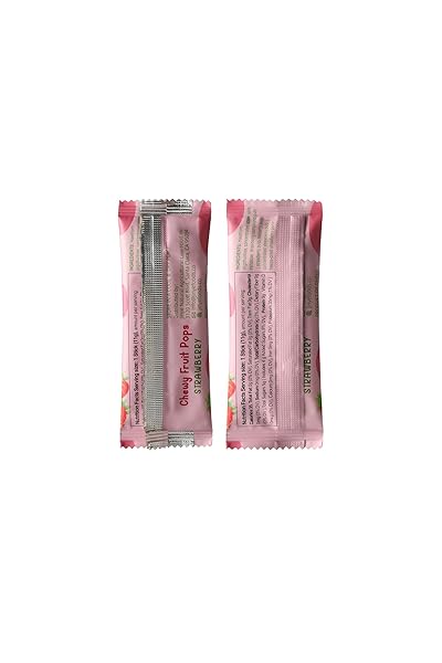 CHEWY STRAWBERRY FRUIT POPS – PURE, NATURAL SNACK WITH HAWTHORN & FREEZE-DRIED STRAWBERRIES- NO ARTIFICIAL COLORS OR FLAVORS, 100% GENUINE FRUIT BLISS (132G, STRAWBERRY)