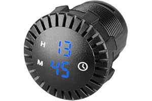 BEIDUOYANG Waterproof 12V/24V Auto Car Boat Motorcycle 24hours for Touch Digital Clock LED Display SUV Panel Electronic Clo Large Digital Clock for Seniors, Blue