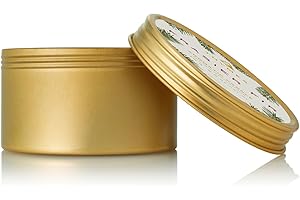 Thymes Travel Tin Holiday Candles - Scented Candles for Home Decor - Winter Scents - Christmas Gifts - Luxury Home Fragrance Gifts for Women & Men - Gold (Frasier Fir, 2.5 oz)