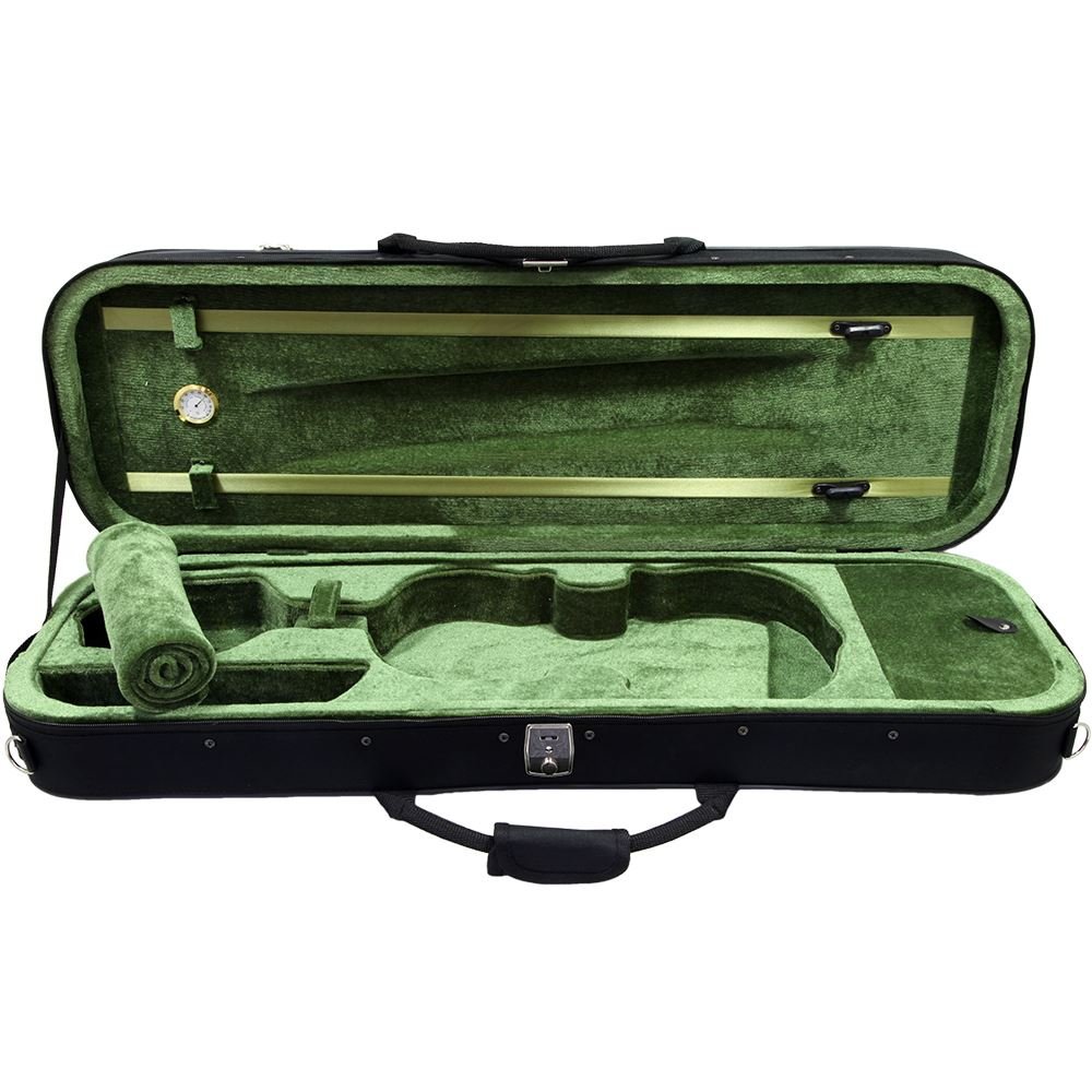 SKY 4/4 Full Size Professional Oblong Shape Lighweight Violin Hard Case with Hygrometer