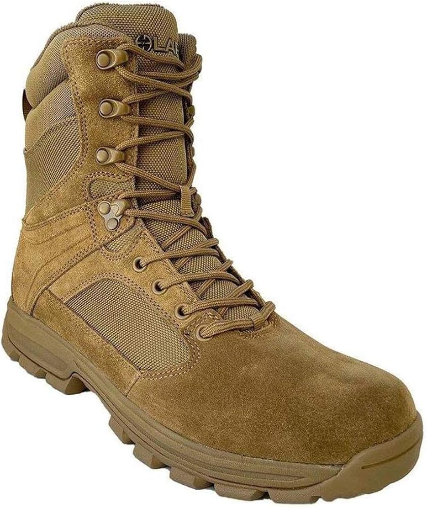 LA Police Gear Sector Coyote 8” Side-Zip Duty Boot: Shoes