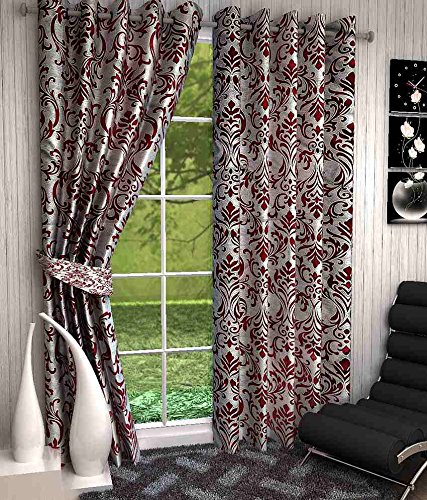 Buy Akshya Latest Design Long Door Curtains 9 Ft Set Of 2 With