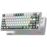 Keyporia L75 Wireless Gaming Keyboard, Creamy Mechanical Keyboard with Knob | Gasket Structure, Hot-Swap Design, RGB Backlight, PBT Keycaps, Custom Driver, Win/Mac/PC (Green)