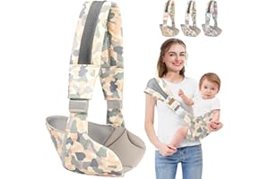 NARUTOO Baby Sling Carrier, Baby Carrier with Waist Support, Portable Ergonomic Toddler Carrier Sling, Adjustable Thick Baby 