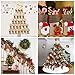 OurWarm 12PCS Mini Christmas Stockings, 3D Small Christmas Stocking Bulk Burlap Cutlery Holders Tableware Bags, Santa Snowman Reindeer Christmas Stockings for Xmas Party Table Decorations