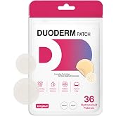 DuoDerm Original Spot Patches for Pimple 36 Count - Sweatproof &amp; UPF 50+ | Hydrocolloid Acne patches, Absorb Gunk &amp; Zits, Overnight patch, Prevents discoloration with UPF 50+