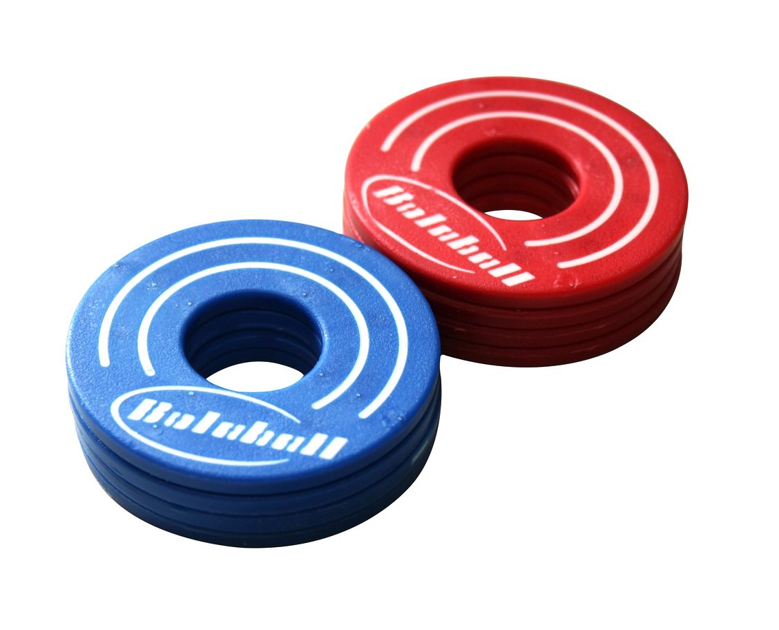 Bolaball All-Weather Washer Toss Game Replacement Washers, 8 Washers, Blue and Red