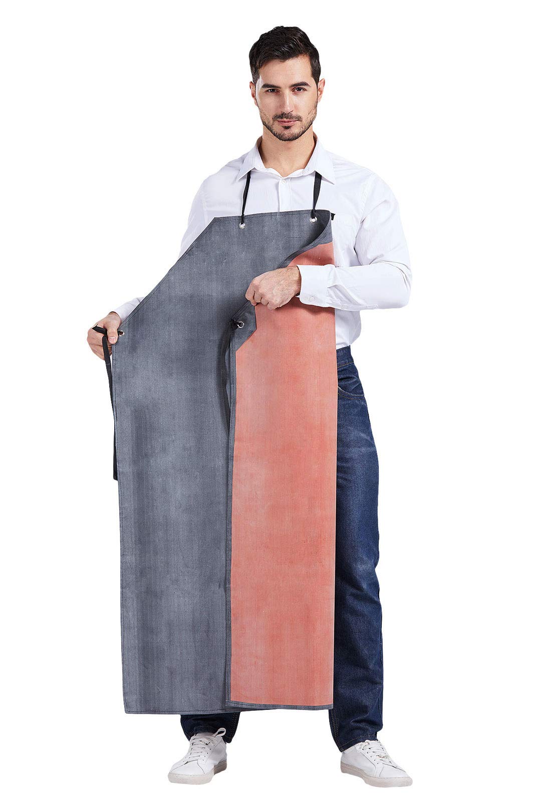 Nanxson Waterproof Rubber Apron for Men Butcher Apron Chef Aprons for Cooking Gardening Barbecue