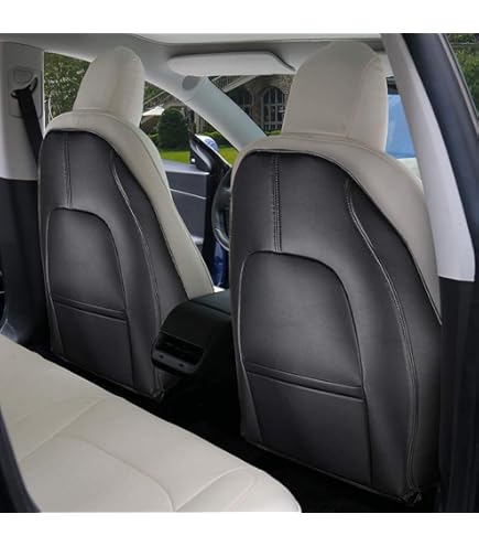 Back Of Car Seat Organizer Leather Seat Back Anti-Kick Protector