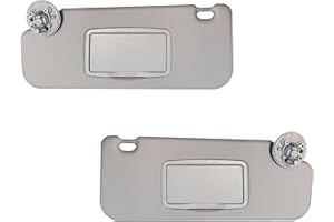 2M PLASTIC Sun Visor Fits for Chevy Cruze 2017-2018 Pair Set Left+Right Gray 2MPLASTIC 3 Screws (Gray Atmosphere)