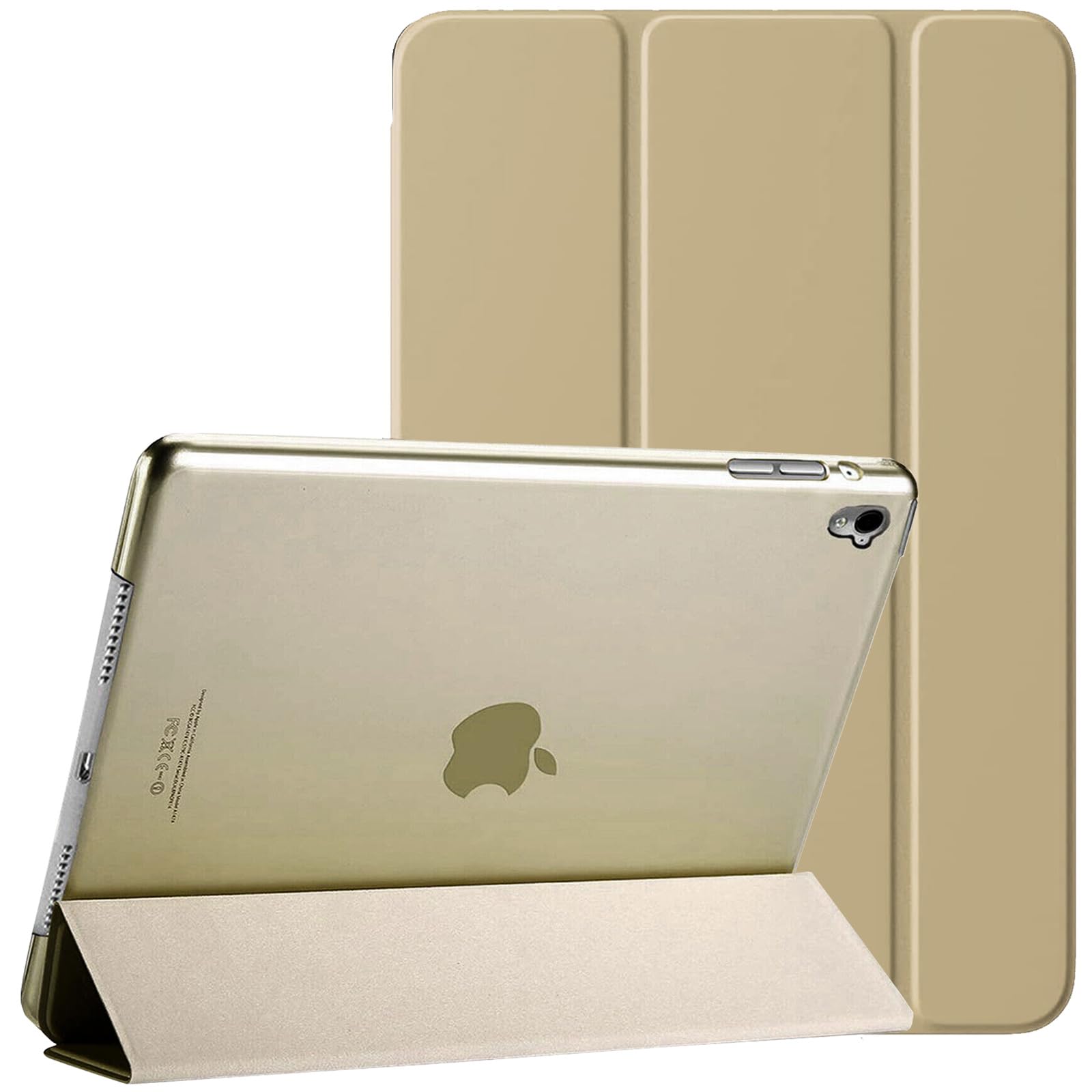 For Apple iPad 9th / 8th / 7th Generation Case Cover (2021/2020/2019) (10.2 Inch) Smart Magnetic Ultra Slim Stand Cover Auto Wake/Sleep For iPad 9 / iPad 8 / iPad 7 (Gold) — image 1