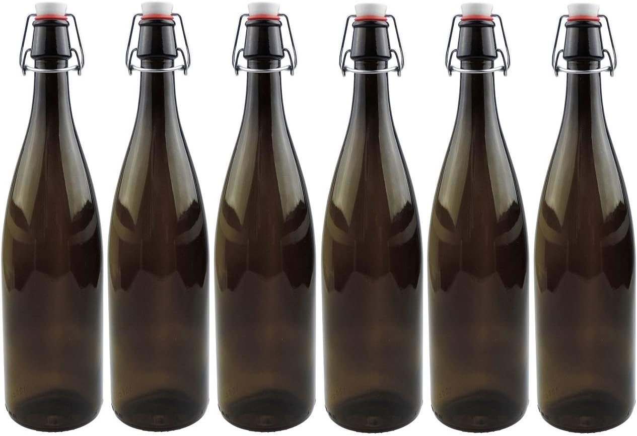 Mikken – Kit De 6 Bouteilles En Verre Avec Entonnoir Pour Liqueur, Jus Et Plus – 500 Ml - 5
