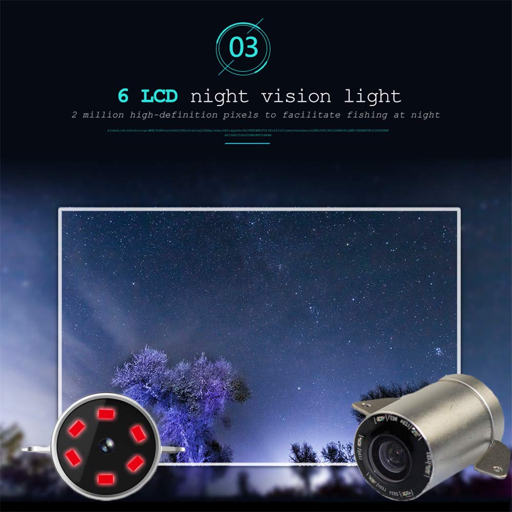 Amazon.com : LXT PANDA Fishing Finder, Portable Fish Tracker 4.3 inch LCD Monitor Waterproof HD 130° Camera 15m Cable 6 Infrared Night Vision Lights.