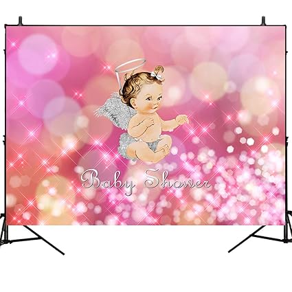 Amazon Com Mehofoto Baby Shower Photography Backdrops Heaven Sent