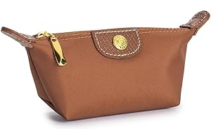 Zitokin Womens Unique Change Purse Vintage Nylon Zip Coin Wallet Mini Bag (Brown)