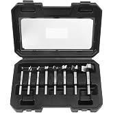 BAIDETS Forstner Bit Set 8Pcs - Forstner Bit Wood Drilling, Forstner Drill Bit with Center Positioning