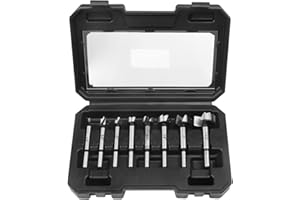 BAIDETS Forstner Bit Set 8Pcs - Forstner Bit Wood Drilling, Forstner Drill Bit with Center Positioning
