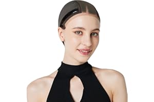 Xiushumyi Wig Cap Lace Wig Grip Cap for Keeping Wigs in Place Wig Cap with Grip Band Make Your Wigs Glue Free Non-Slip Wig Caps for Women (Brown, S)