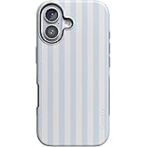 Casely iPhone 17 Case | Blue Stripes | Sunday Best | Bold Protective Design | Compatible with MagSafe