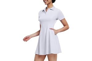 GGOV Womens Tennis Dresses Golf Dress Short Sleeve with Shorts Workout Athletic Dress