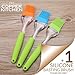 The Copper Kitchen Copper Grill Mat Set of 2 + Basting Brush - 100% Non-Stick BBQ Grill Mat Gold - Easy to Clean and Reusable