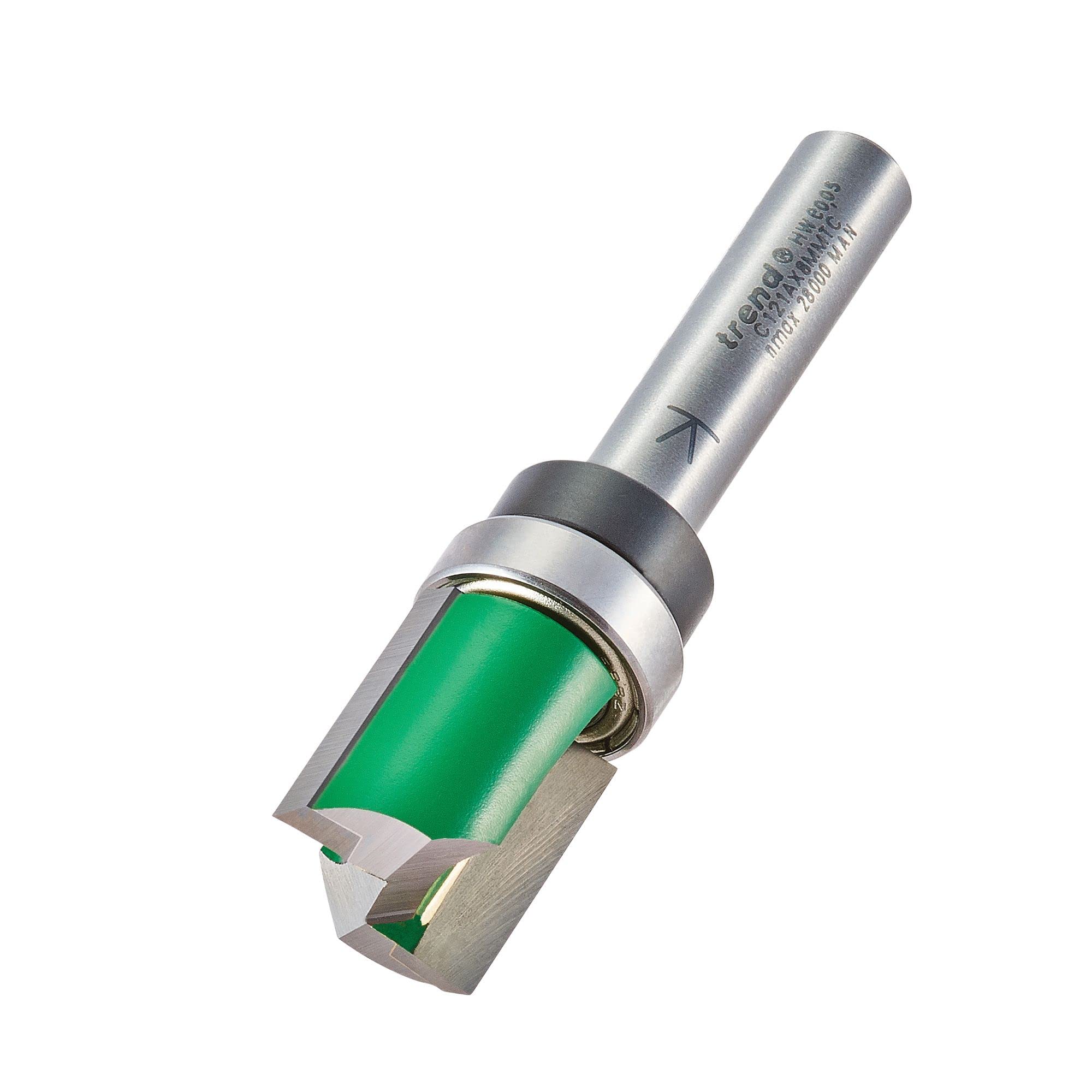 Trend CraftPro Guided Profiler Router Cutter, 8mm Shank, 16mm Cut Diameter & 19mm Cut Length, Tungsten Carbide Tipped, C121AX8MMTC