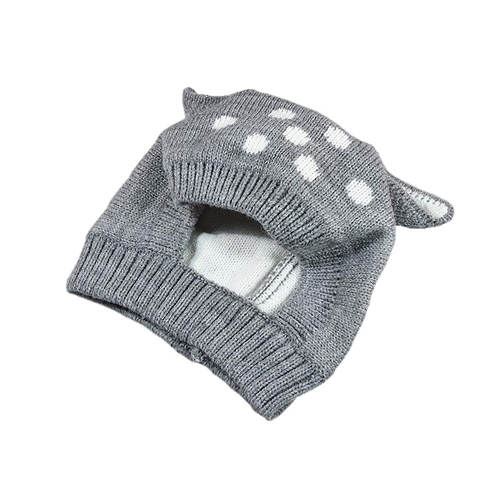 Photo 1 of XYX Toddlers Baby Girls and Boys Fleece Lined Crochet Earflap Hats Cute Little Deer Ears Beanie Cap Winter Warm Knit Caps (US, Alpha, Medium, Grey)