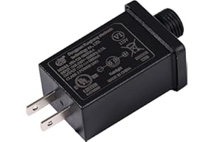 BEISHIDA Class 2 Power Supply 12V-1250mA IP44Low Voltage LED Driver Transformer Replacement Part UL-Listed US Plug Power Adapter Used for Chrismas Trees and LED Strip Lights